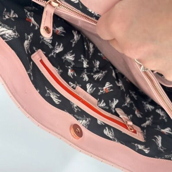 Ted Baker London Women's Patent Leather Quilted Tote Handbag Pink Size Large‎ - Picture 11 of 16